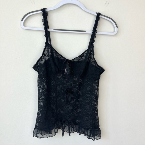 Sophie b. Black Lace Bow Tank Top - Picture 1 of 7